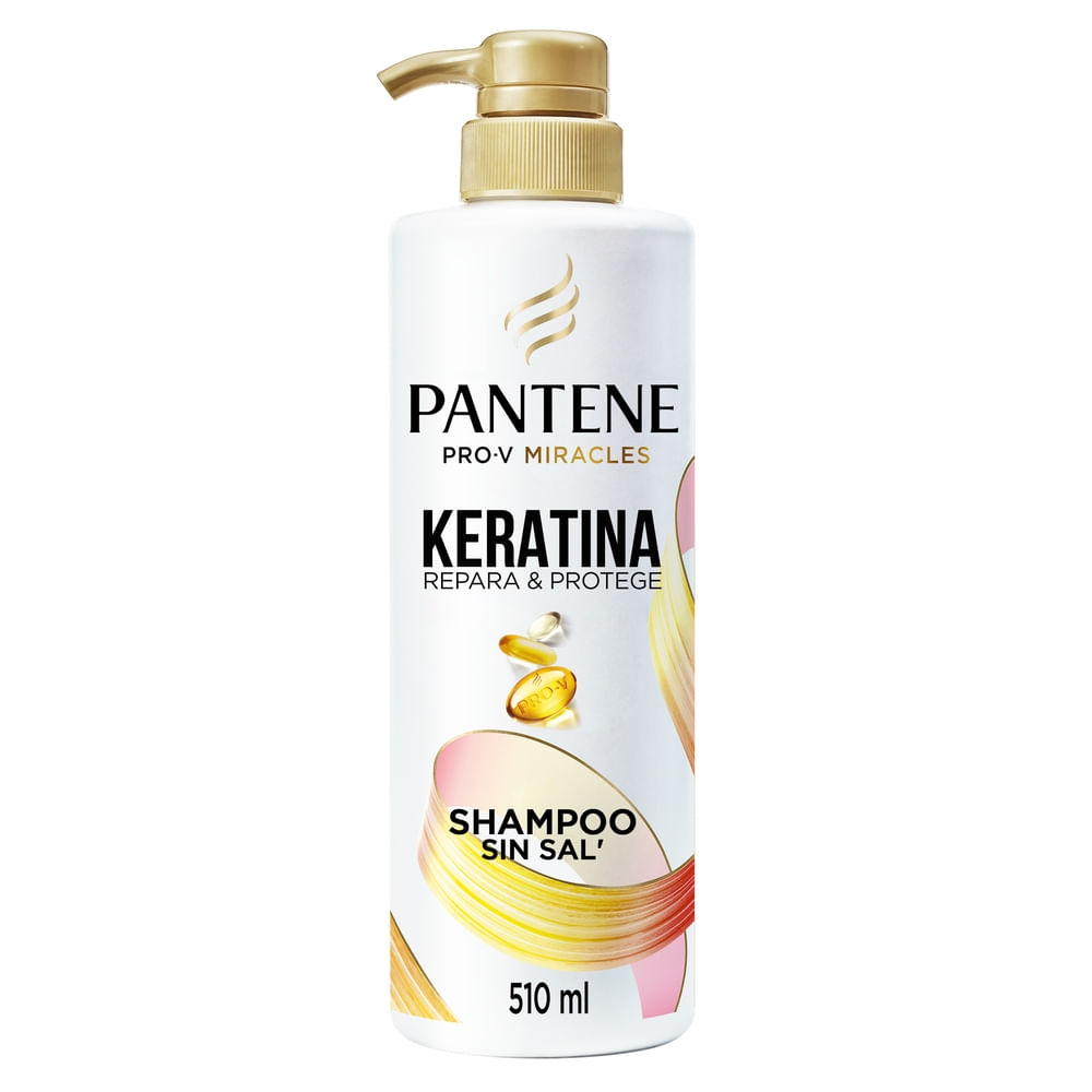 Shampoo sin sal' Cabello Seco PANTENE Keratina con Pro Vitamina B5 Frasco 510ml