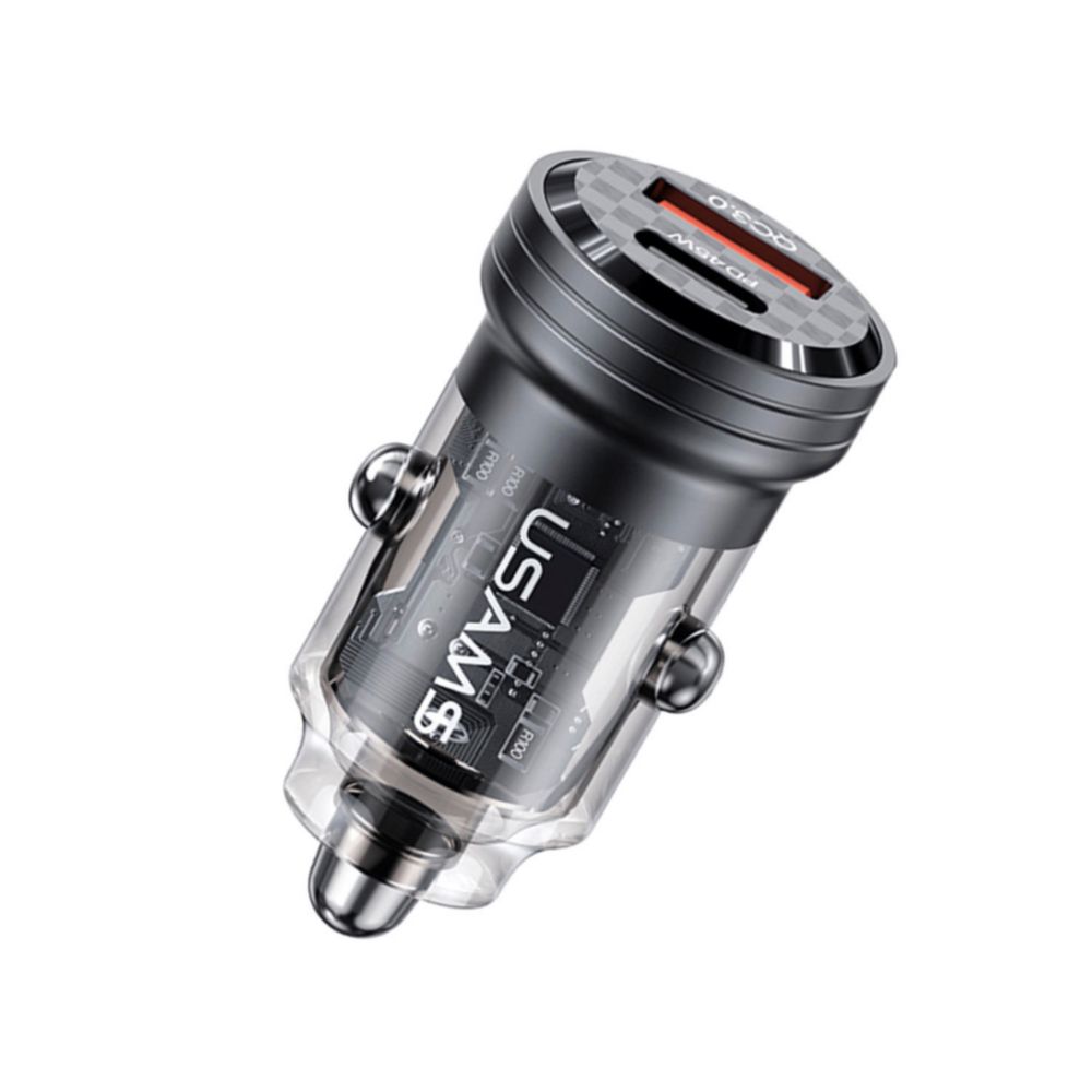 Cargador Auto C35 Usb + Type-C 45w Negro