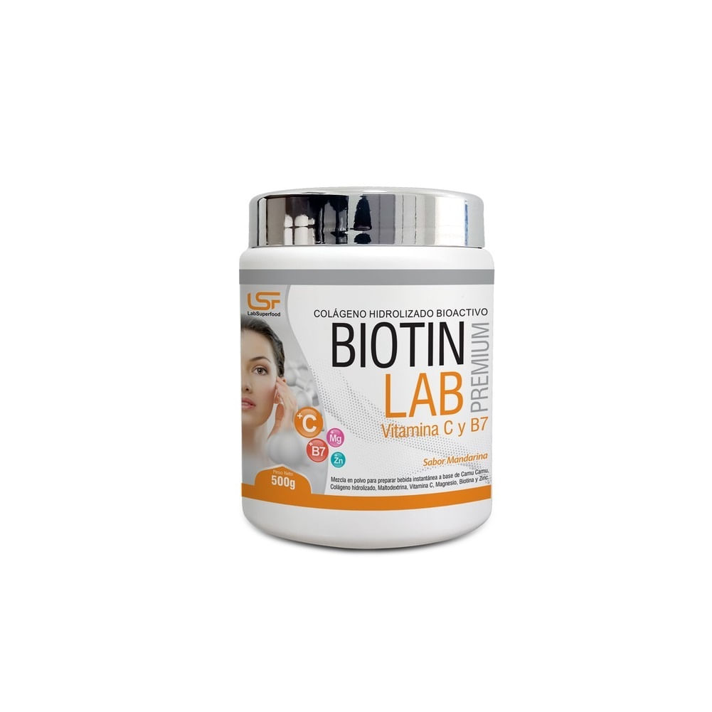 Colageno Hidrolizado Premium BiotinLab con biotina 500gr.