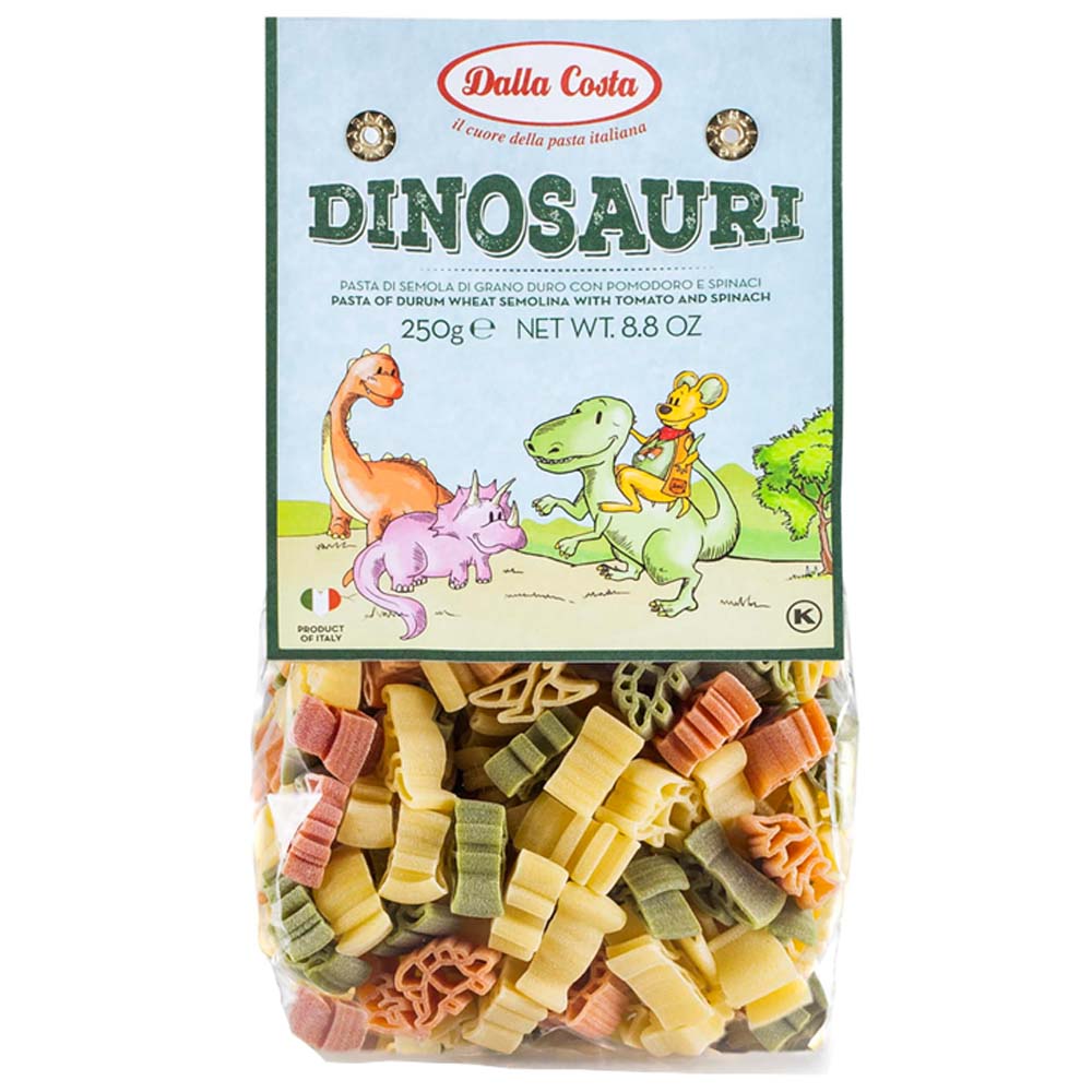 Pasta Dinosaurio DALLA COSTA Tricolor Bolsa 250g