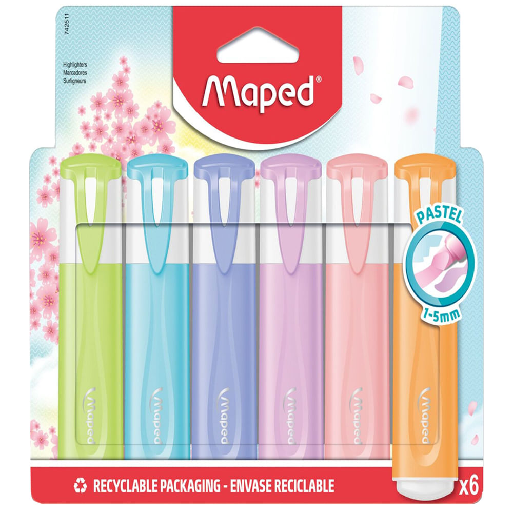 Marcador MAPED Classic Pastel Funda 6un