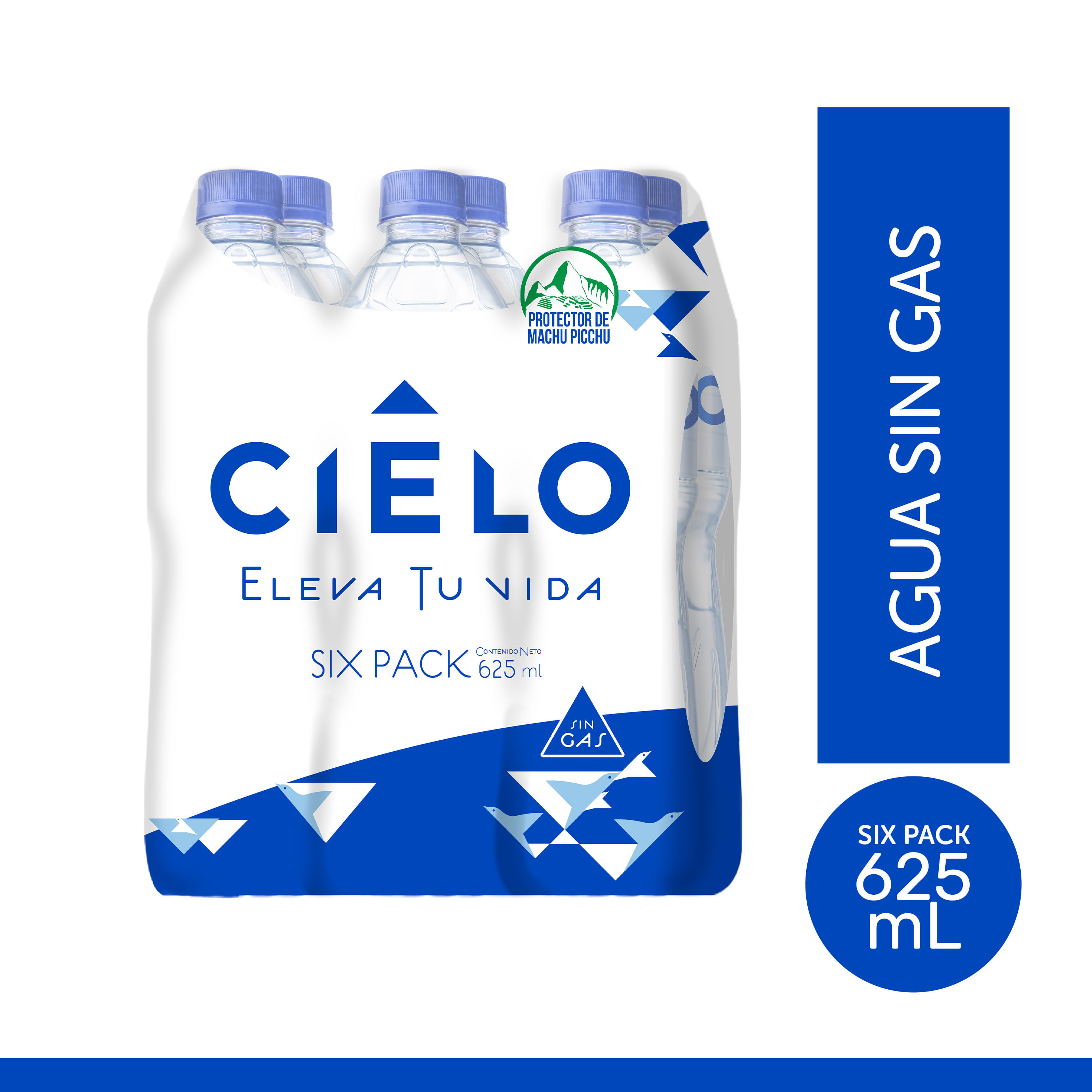 Agua sin Gas CIELO Botella 625ml Paquete 6un