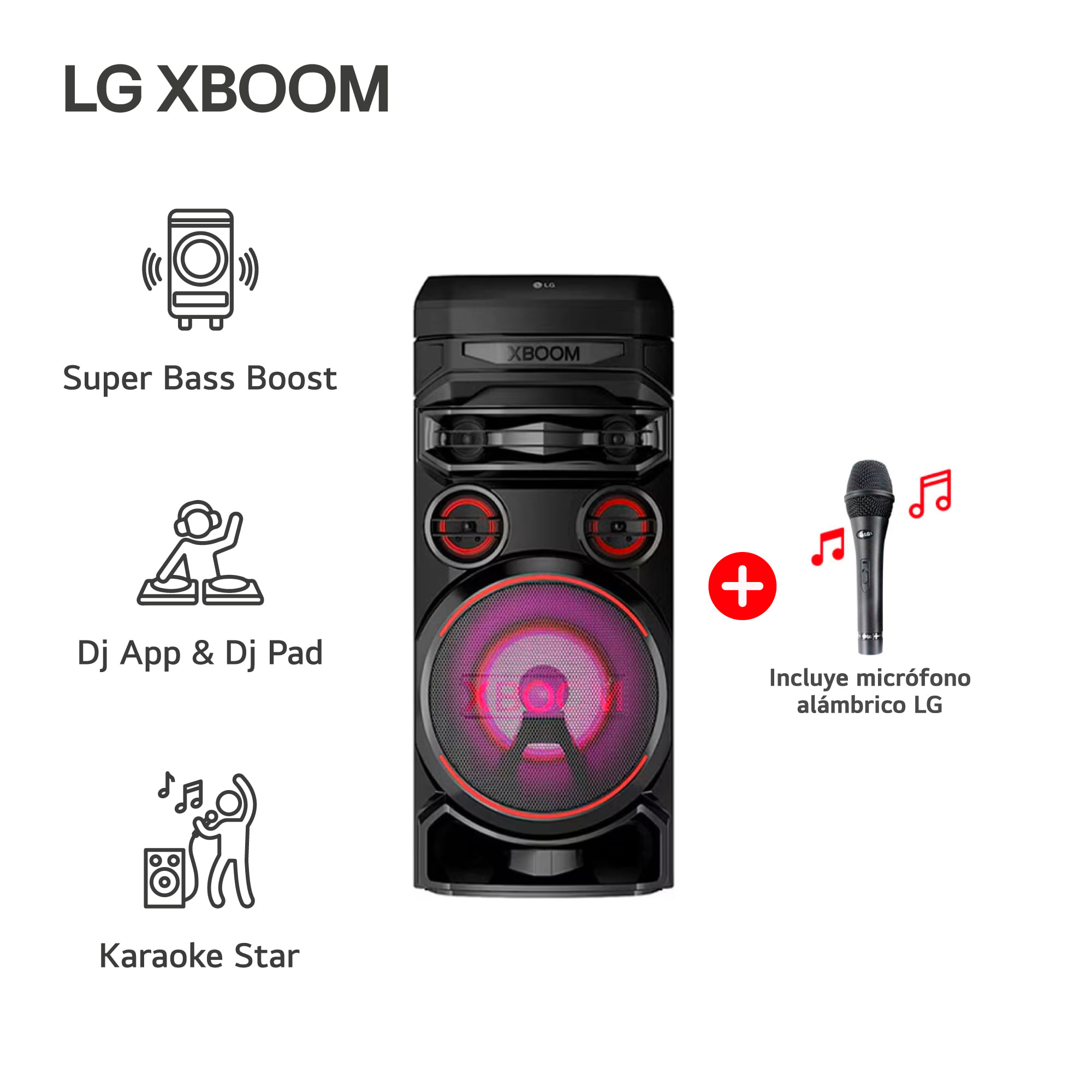 Torre de sonido LG XBOOM RNC7 Multi-Bluetooth Karaoke Star