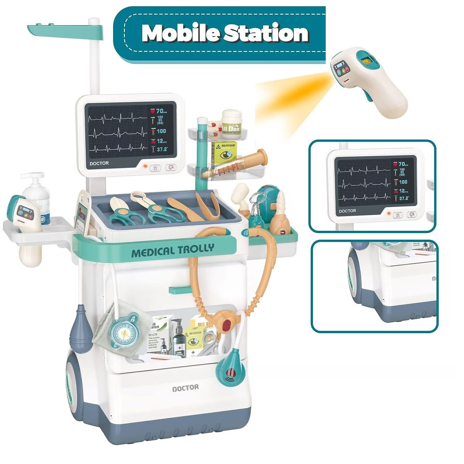 Juguete Didáctico Doctor 3 en 1 con 28 Accesorios Llantas