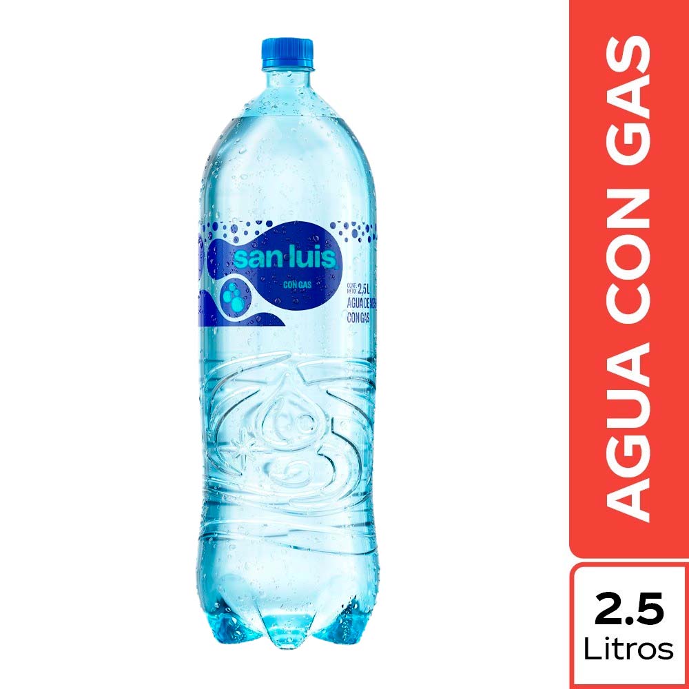 Agua Mineral SAN LUIS Con Gas Botella 2.5L