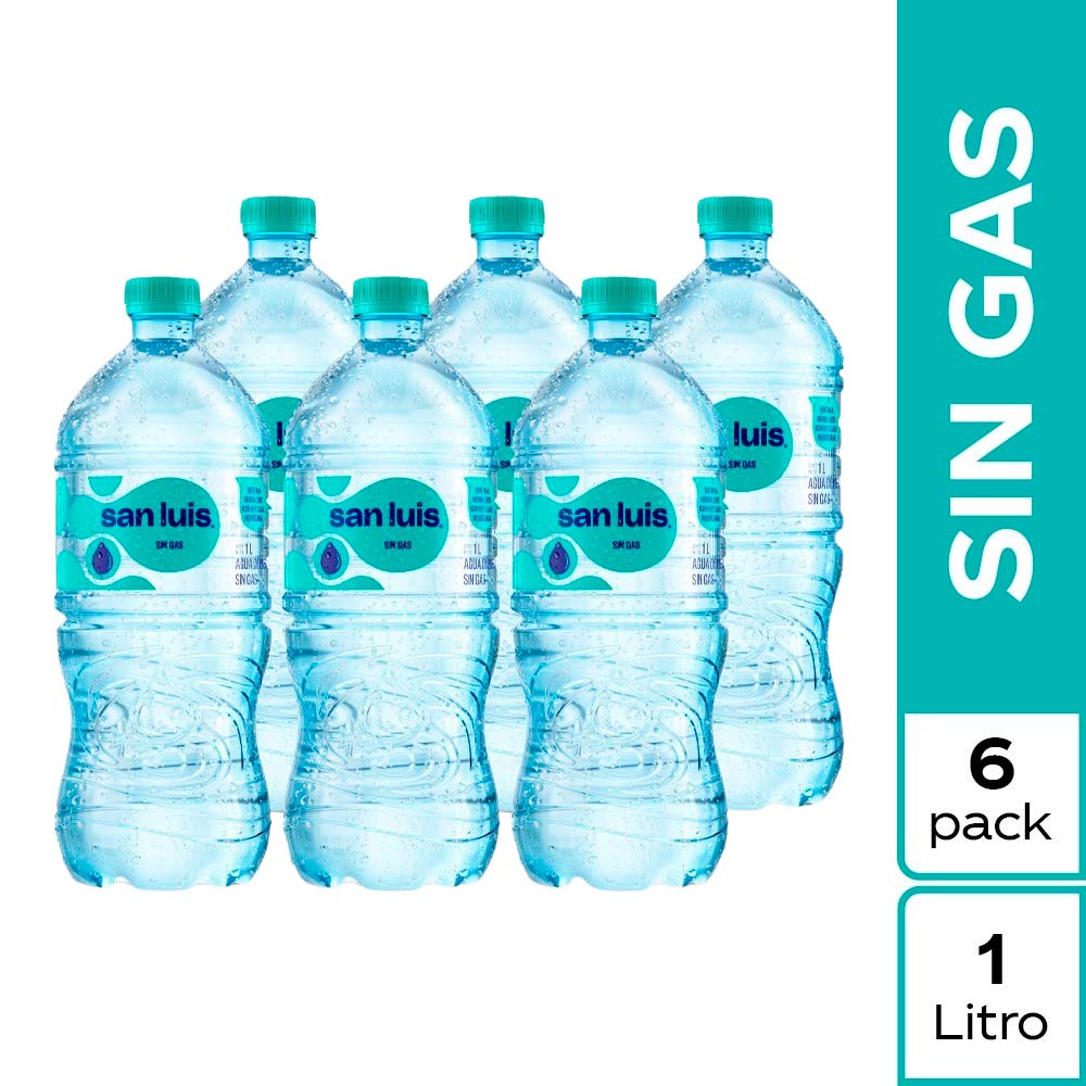 Agua SAN LUIS sin Gas Botella 1L Six Pack