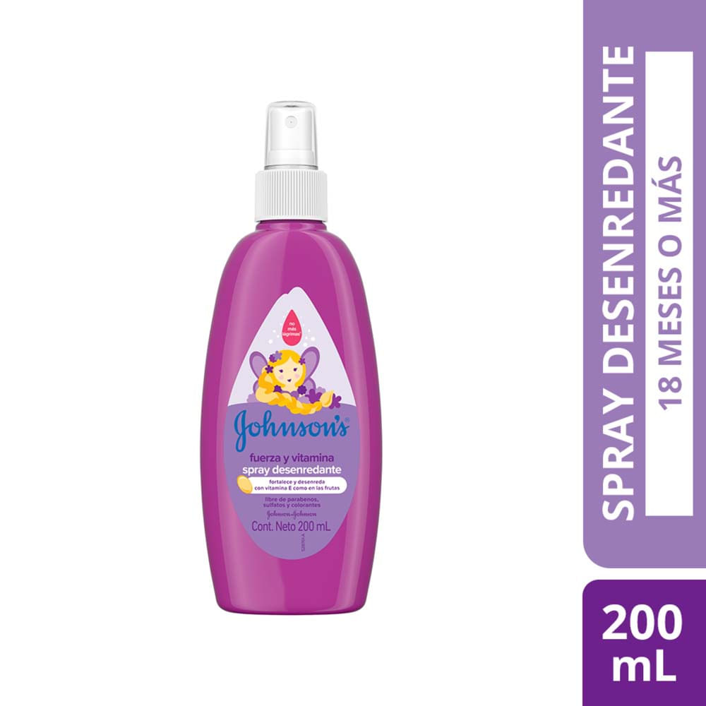 Spary Desenredante JOHNSONS KIDS Fuerza y Vitamina Frasco 200ml