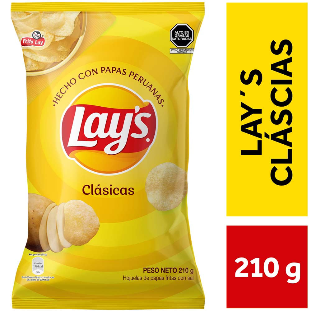 Papas LAY'S Clásicas Bolsa 210g