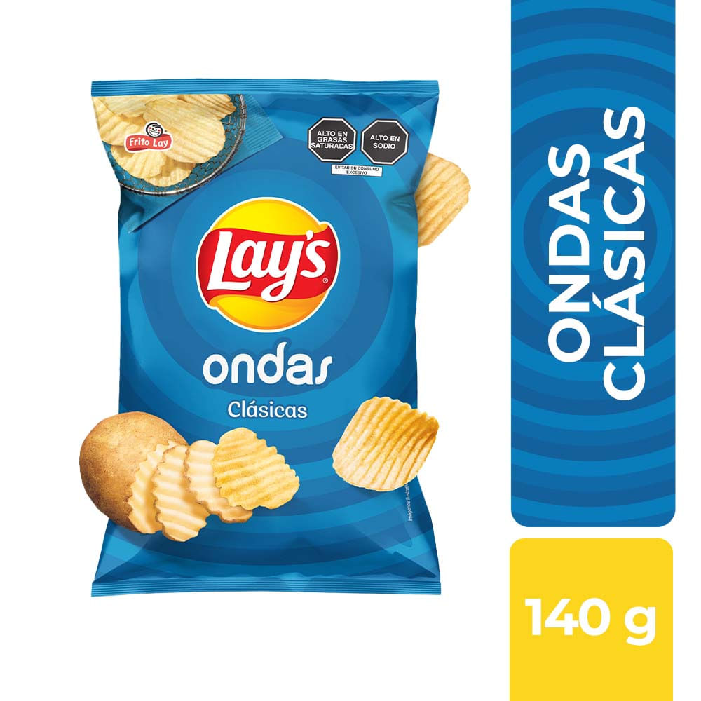 Papas LAY'S Ondas Clásicas Bolsa 140g