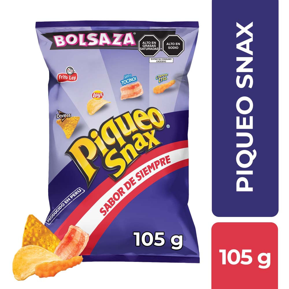 Snacks de Papa Maíz y Trigo PIQUEO SNAX Bolsa 105g