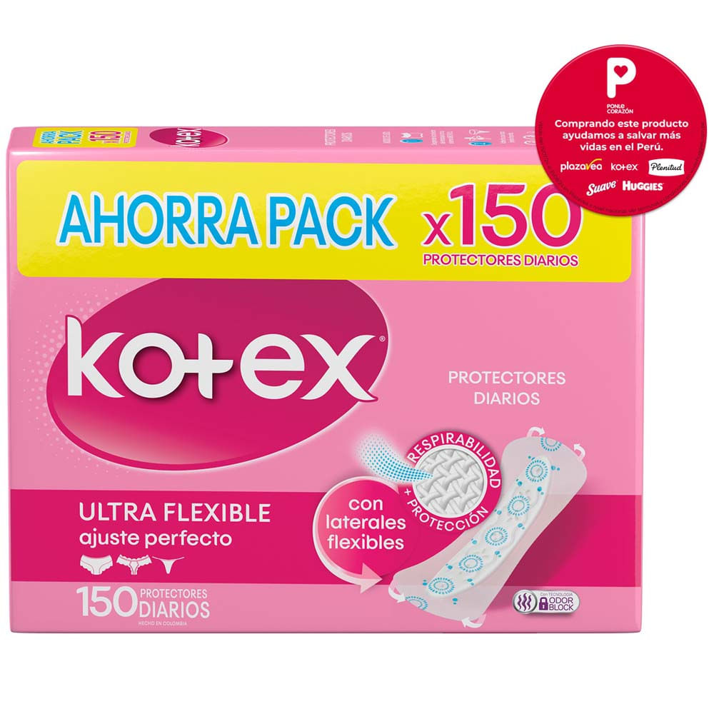 Protector Diario KOTEX Ultraflexible Paquete 150un