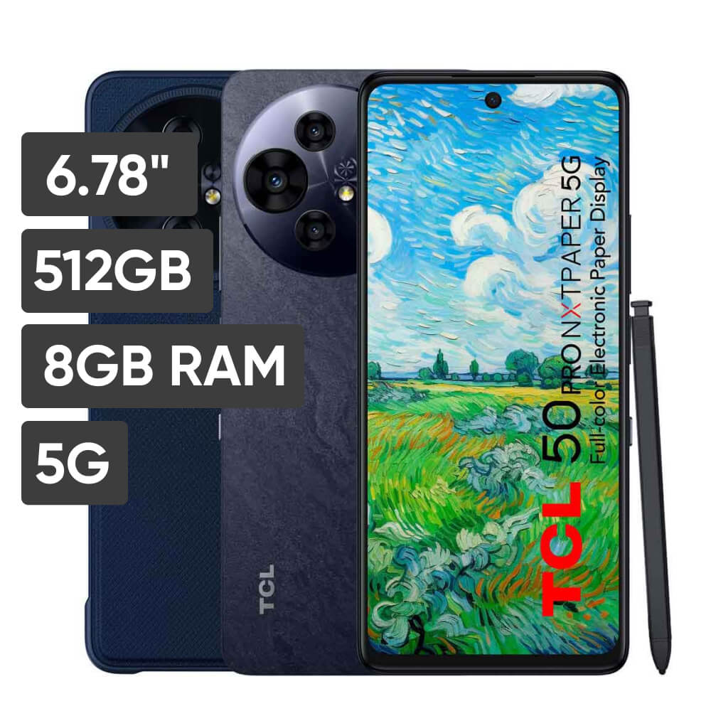 Smartphone TCL 50 PRO NXTPAPER 6.78" 8GB 512GB 108 MP + 8 MP + 2 MP Gris C+P