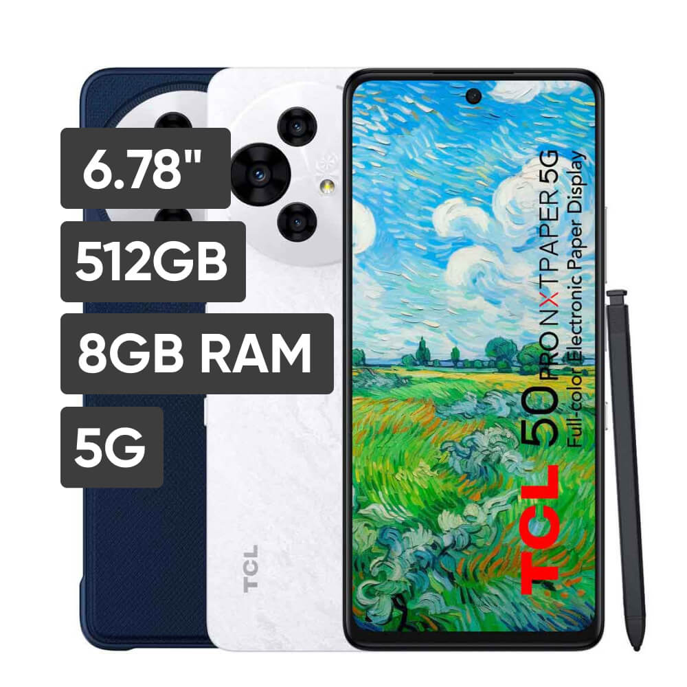 Smartphone TCL 50 PRO NXTPAPER 6.78" 8GB 512GB 108 MP + 8 MP + 2 MP Blanco C+P