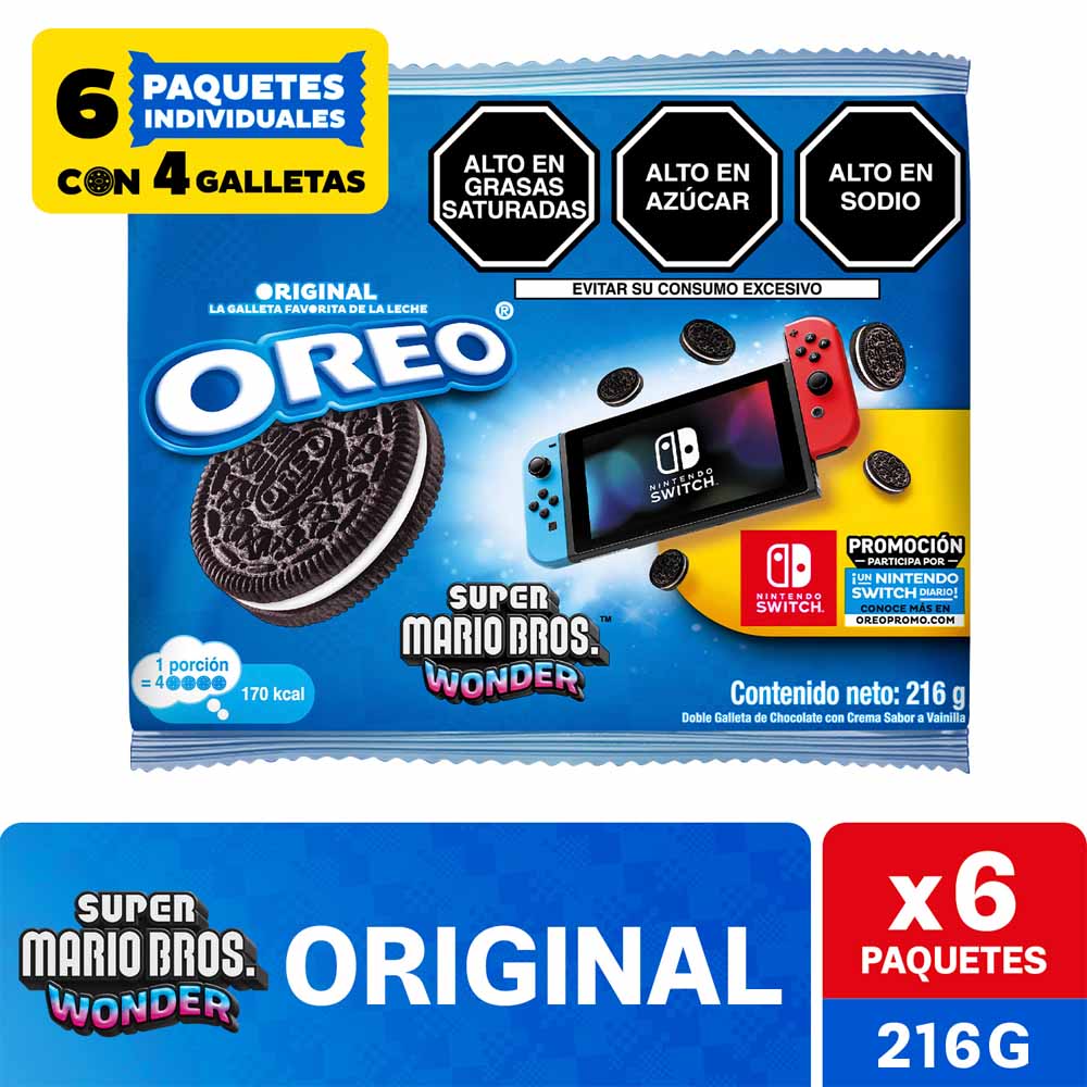 Galletas OREO sabor Original Paquete 6un