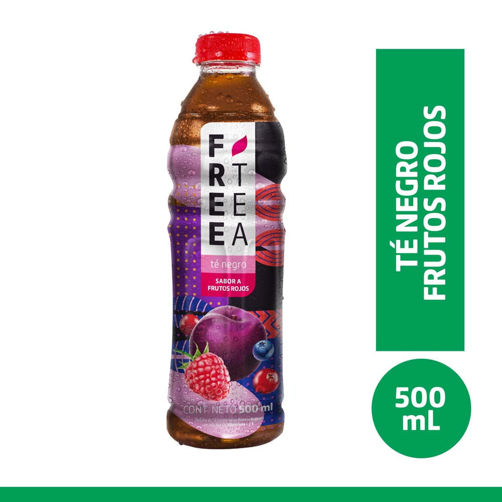 Té Negro FREE TEA Frutos Rojos Botella 500ml