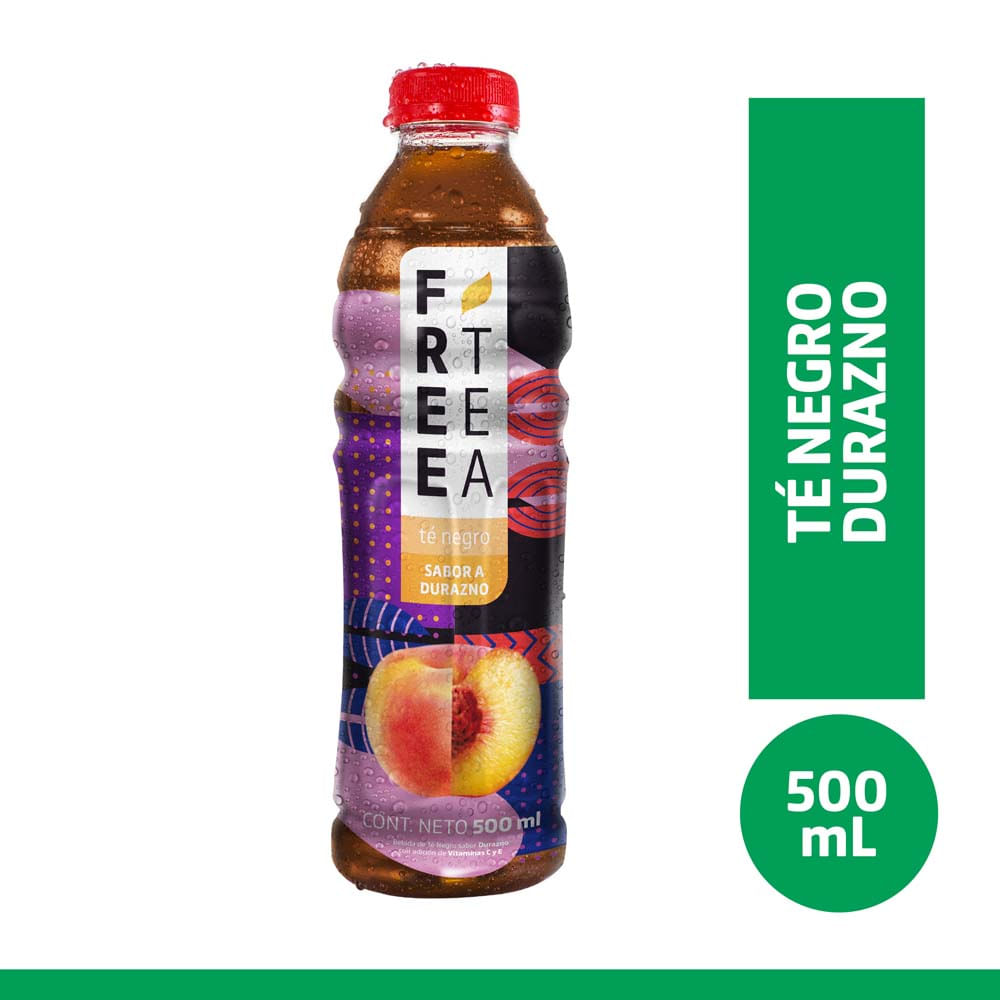 Té Negro FREE TEA Durazno Botella 500ml