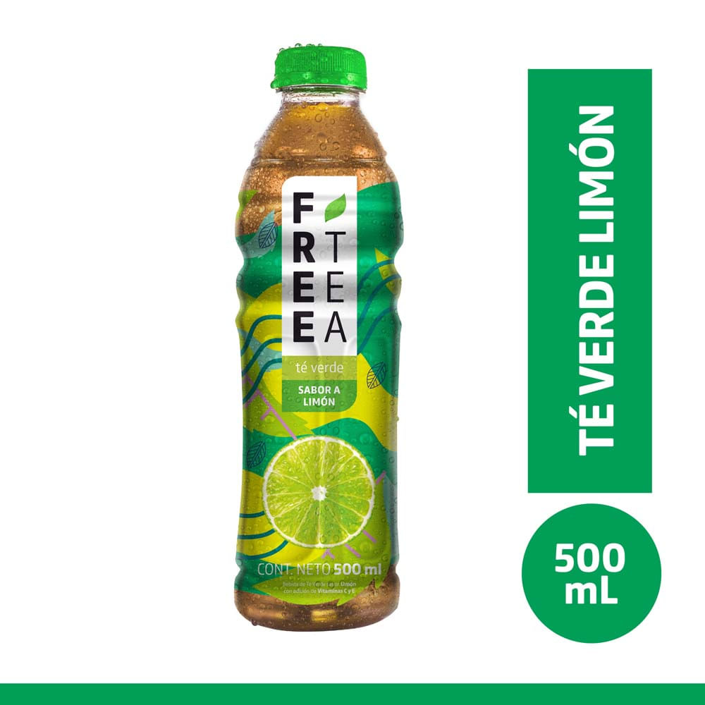 Té Verde FREE TEA Limón Botella 500ml