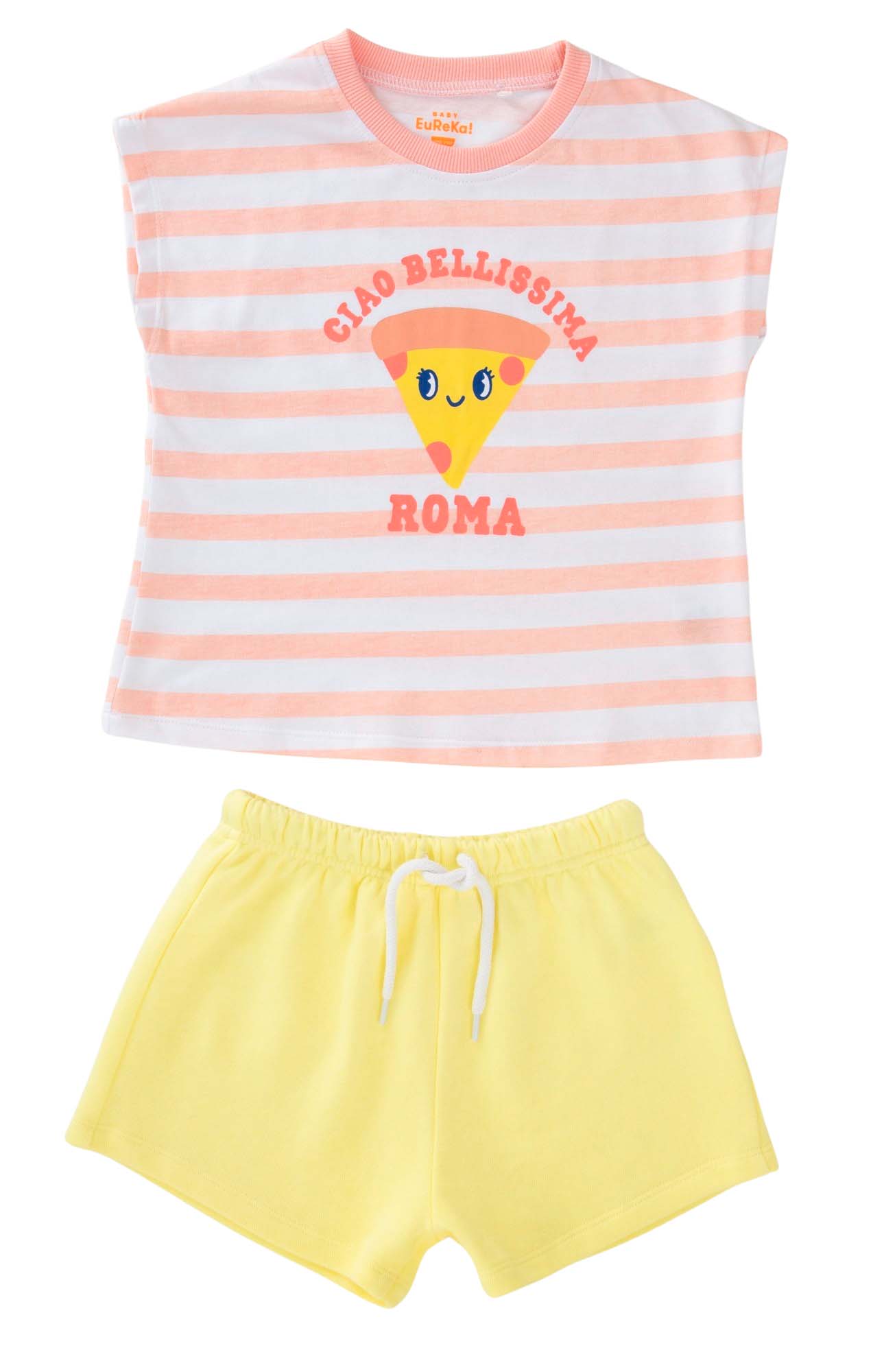 Conjunto Polo + Short Stripe Bebé Niña BABY EUREKA