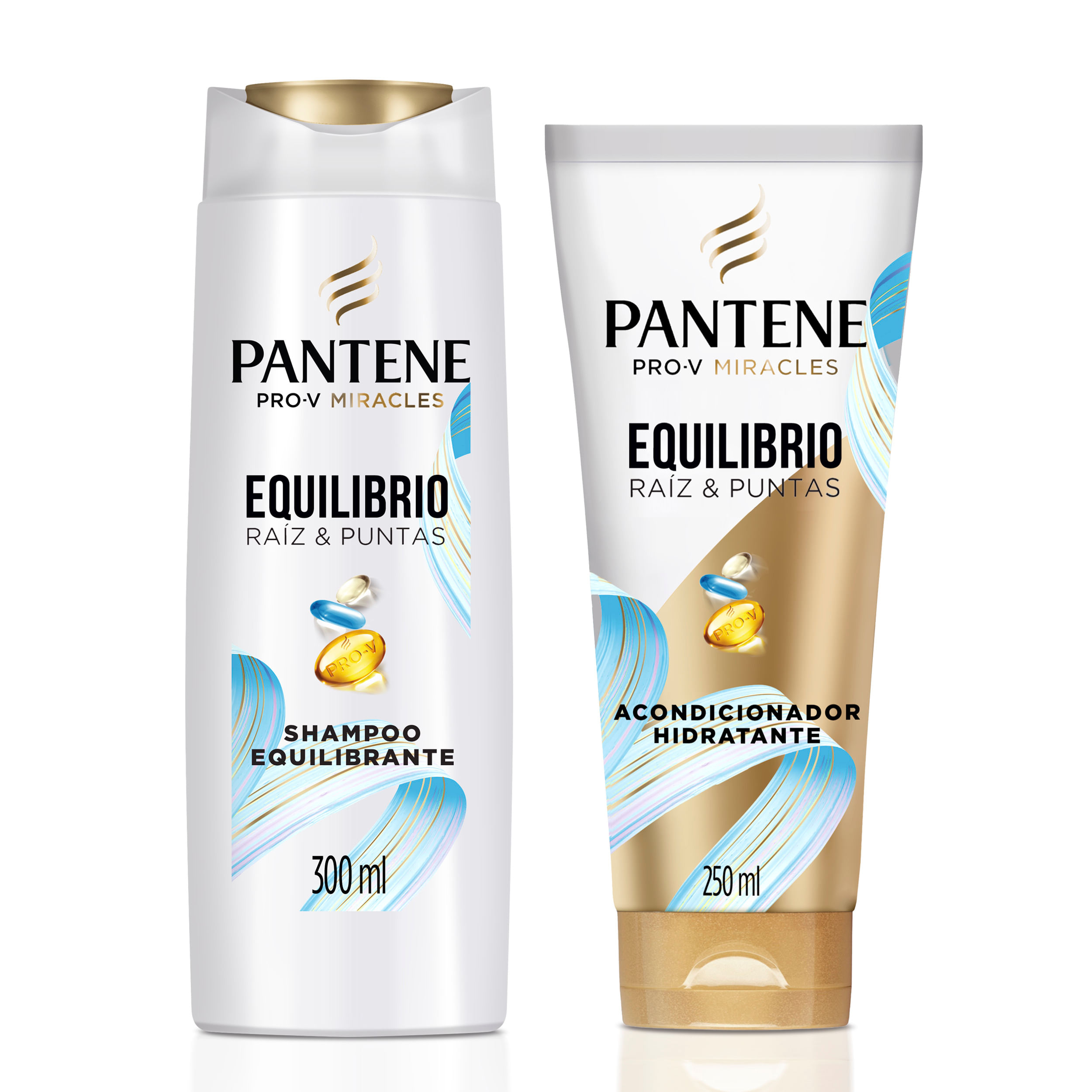 Pack PANTENE Shampoo Pro-V Miracles Equilibrio Raíz y Puntas Frasco 300ml + Acondicionador Hidratante 250ml