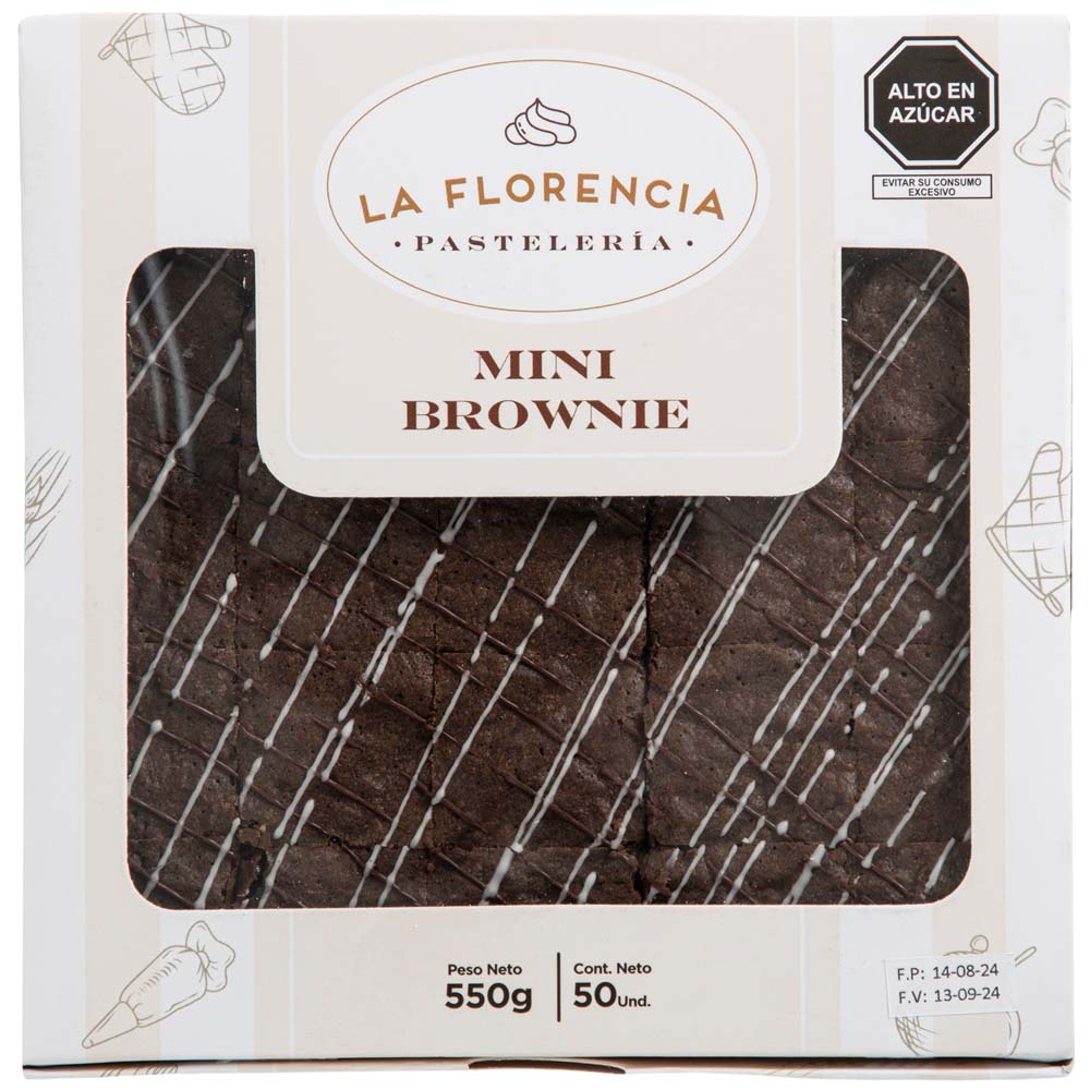 Mini Brownies LA FLORENCIA Bandeja 50un