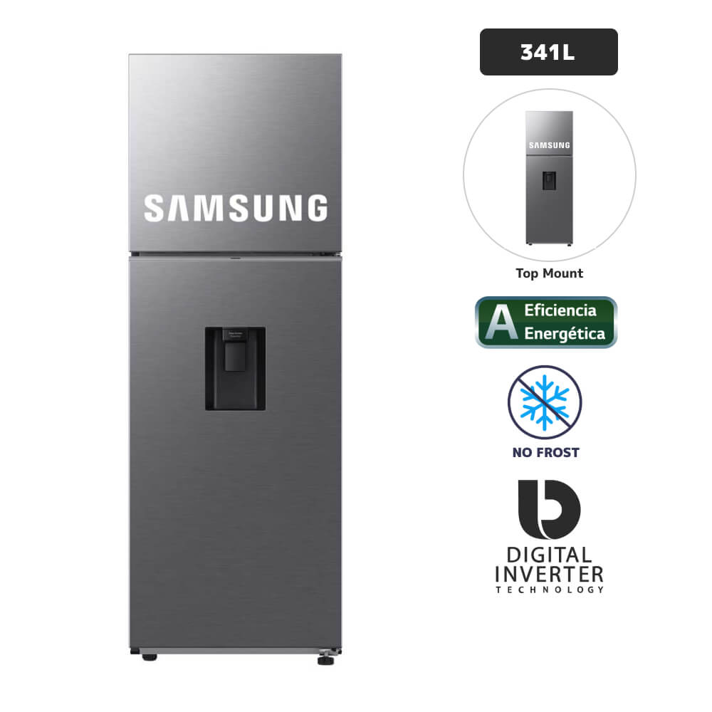 Refrigeradora SAMSUNG 341L No Frost RT35DG5720S9PE Silver