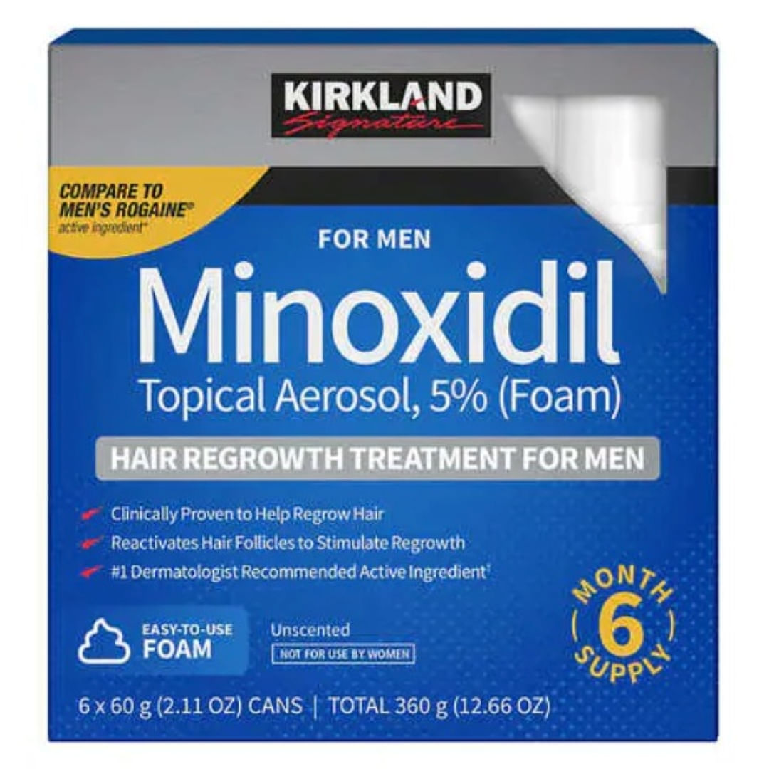 Minoxidil Kirkland Espuma x6 unidades Cabello y Barba