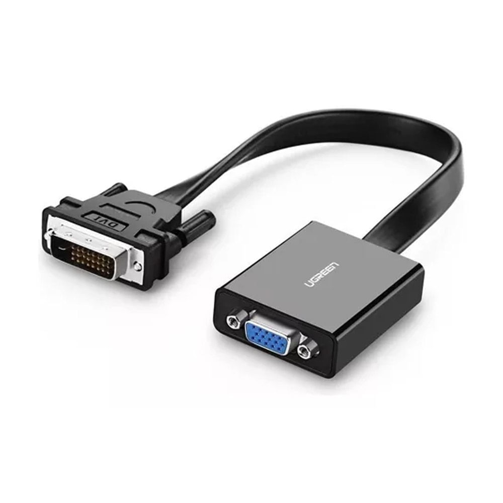 Adaptador Convertidor DVI D 24+1 a VGA Activo UGREEN Cable Plano