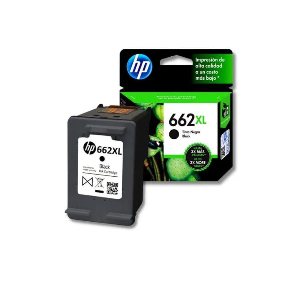 Cartucho de Tinta HP 662XL Negro Original CZ105AL