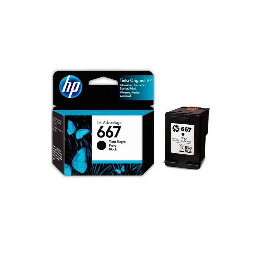 Cartucho de Tinta HP 667 Negro Original 3YM79AL