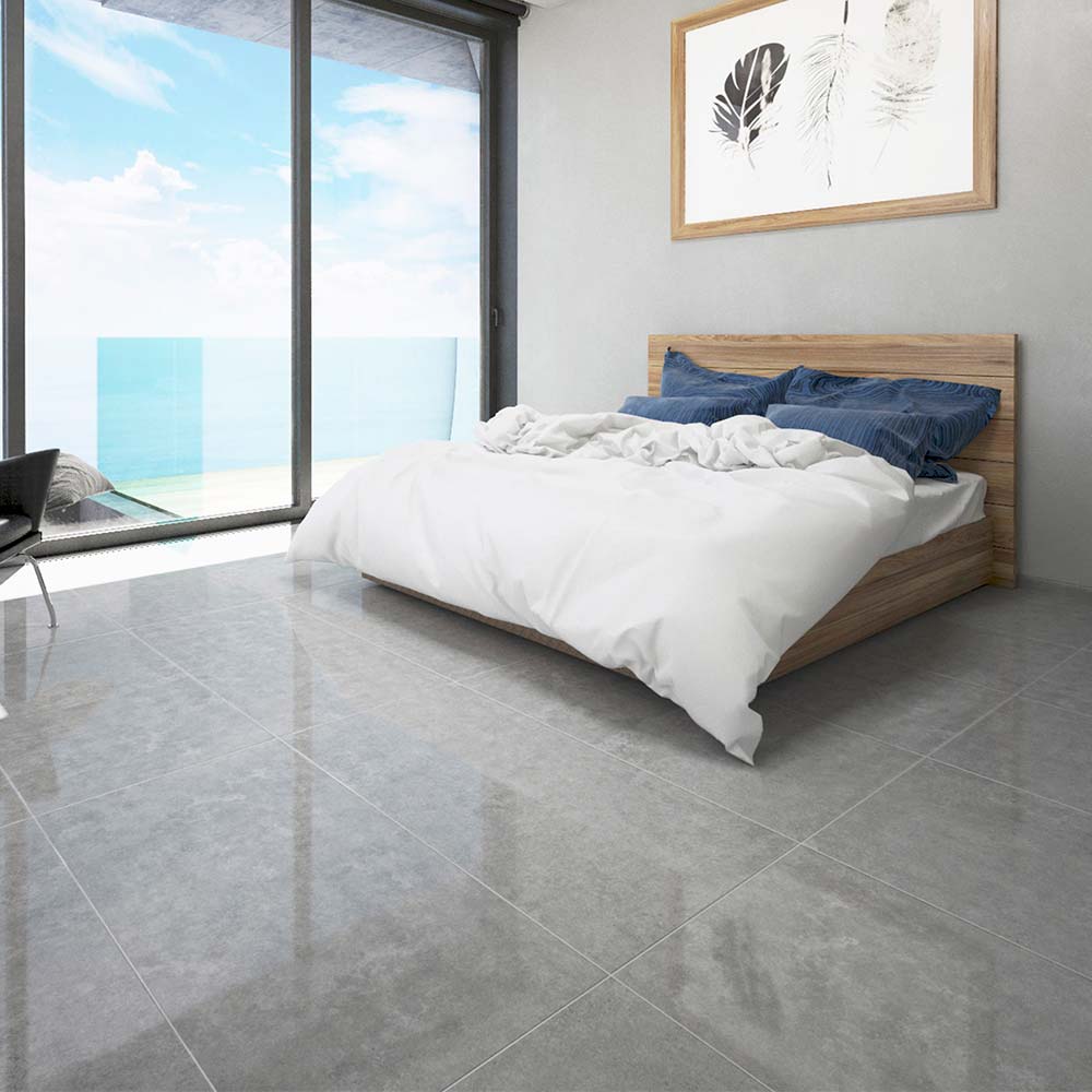 Piso Porcelanato Cementicio Always Silver 60x120cm 1.44m2 Klipen