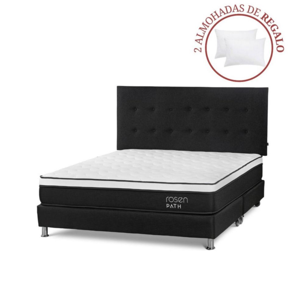 Dormitorio Path King + Respaldo West + 2 Almohadas