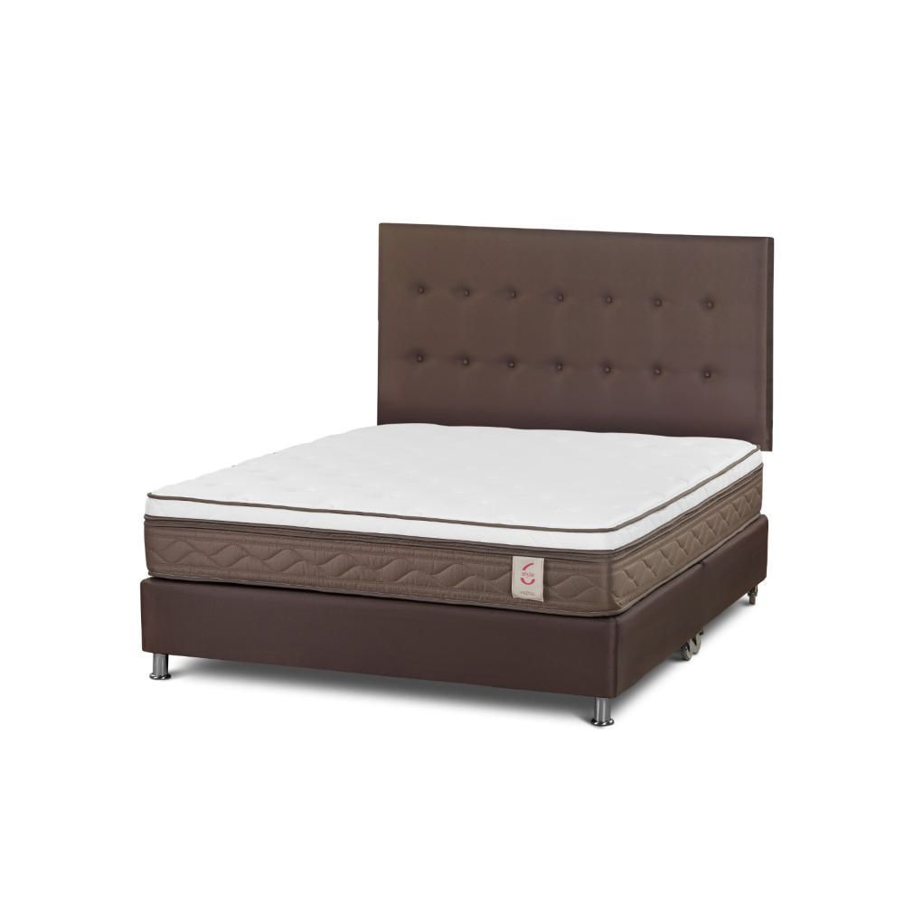 Dormitorio Americano NS6 King + Respaldo West Chocolate