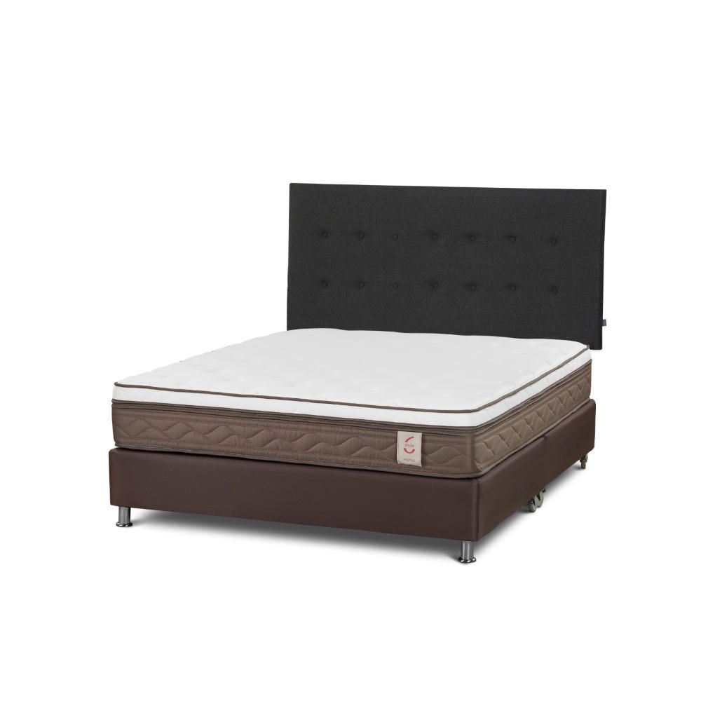 Dormitorio Americano NS6 King + Respaldo West Grafito