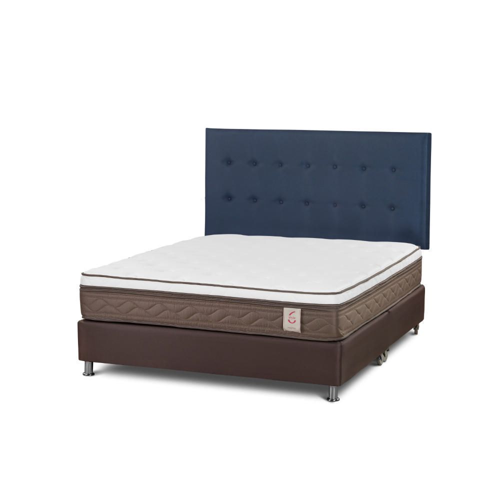 Dormitorio Americano NS6 King + Respaldo West Azul