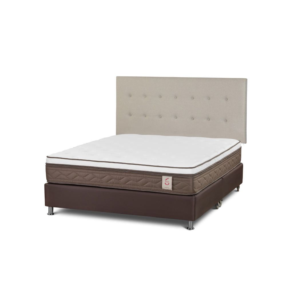 Dormitorio Americano NS6 King + Respaldo West Niebla