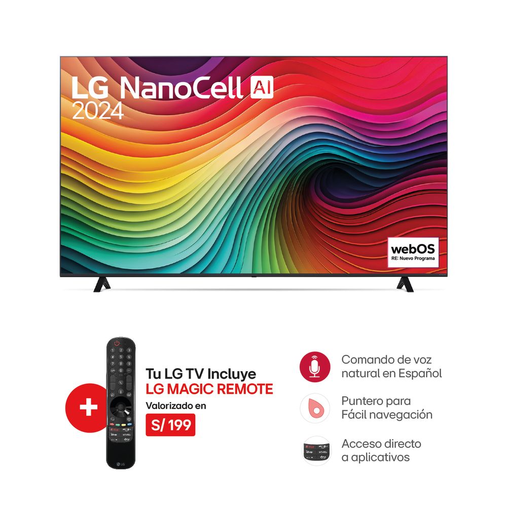 Televisor Lg 75" 75Nano80Tsa Nanocell 4K (2024)