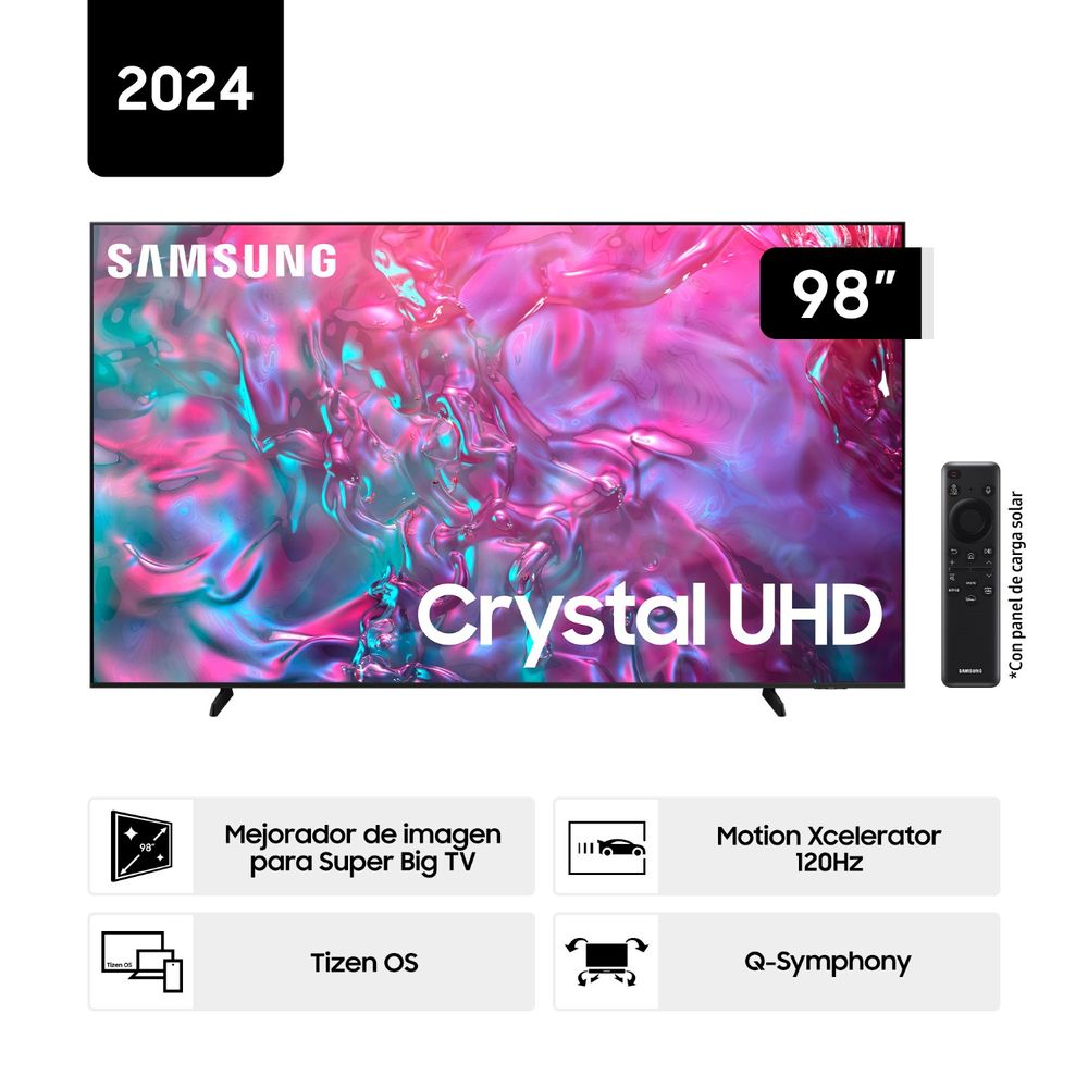 Televisor Samsung 98" UN98DU9000GXPE 98'' Crystal 4K UHD DU9000 Tizen OS Smart TV Graphite Black