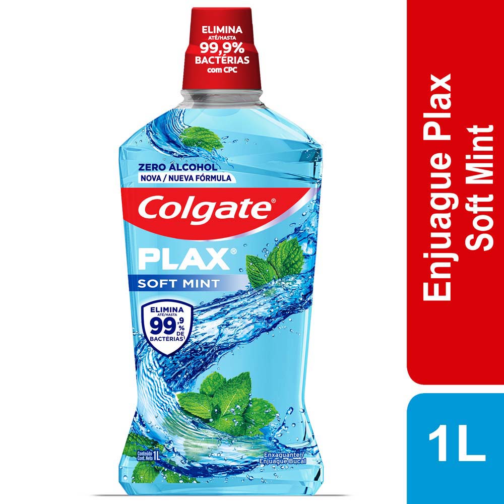 Enjuague Bucal COLGATE Plax Sin Alcohol 1L