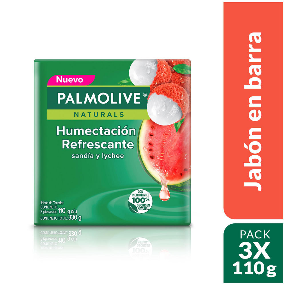 Jabón en Barra PALMOLIVE Sandia & Lychee 3x110g