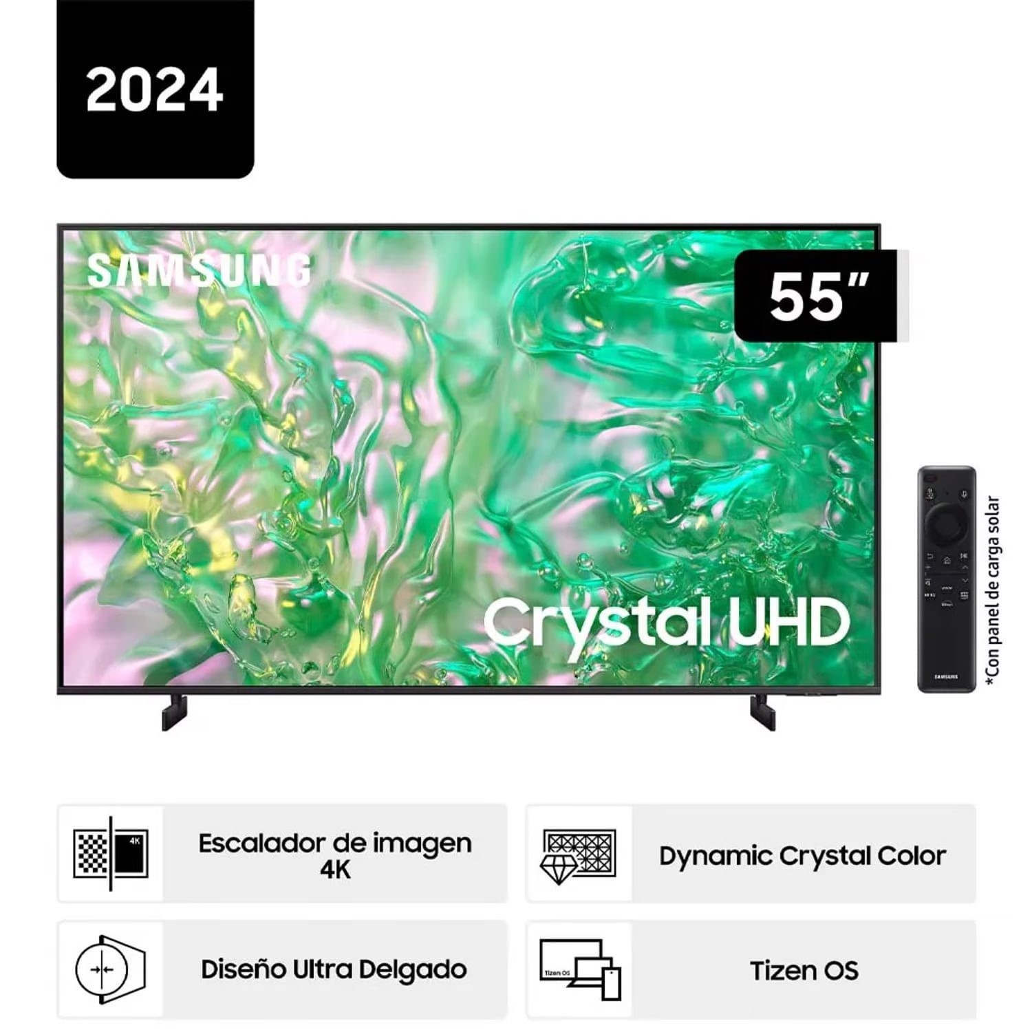 Televisor de 55" Smart Tv 4K UHD Tizen OS 2024 Samsung 55DU8000