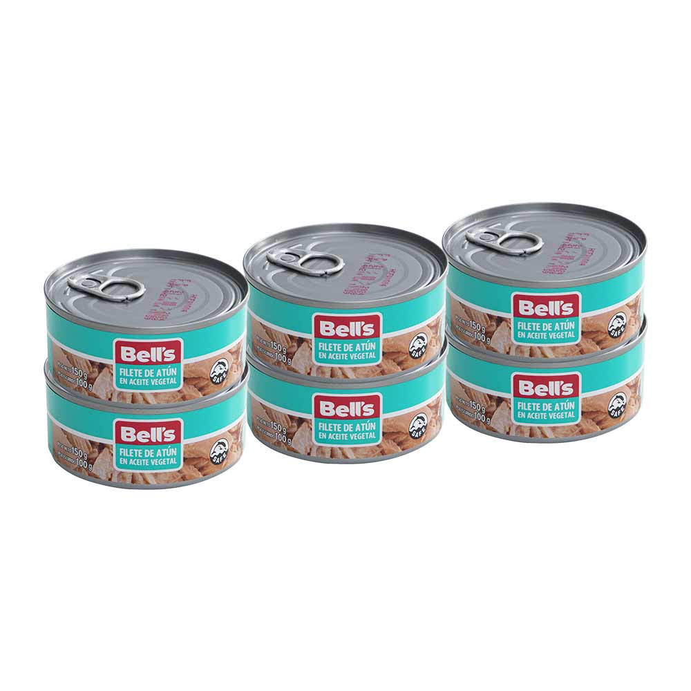 Pack Filete de Atún BELL'S en Aceite Lata 150g x6un