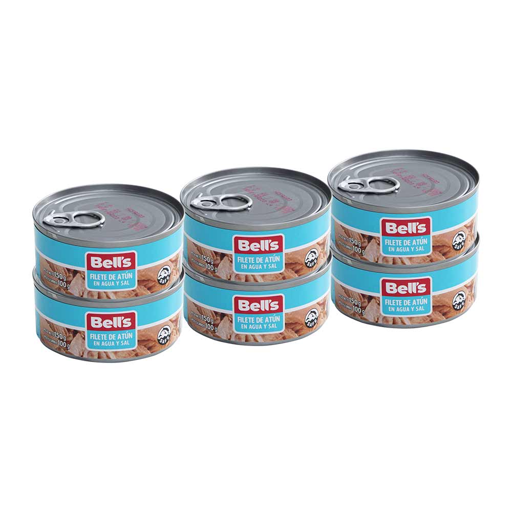 Pack Filete de Atún BELL'S en Agua Lata 150g x6un