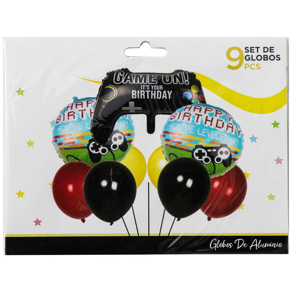 Set de Globos Gamer CLASS&WORK 9piezas