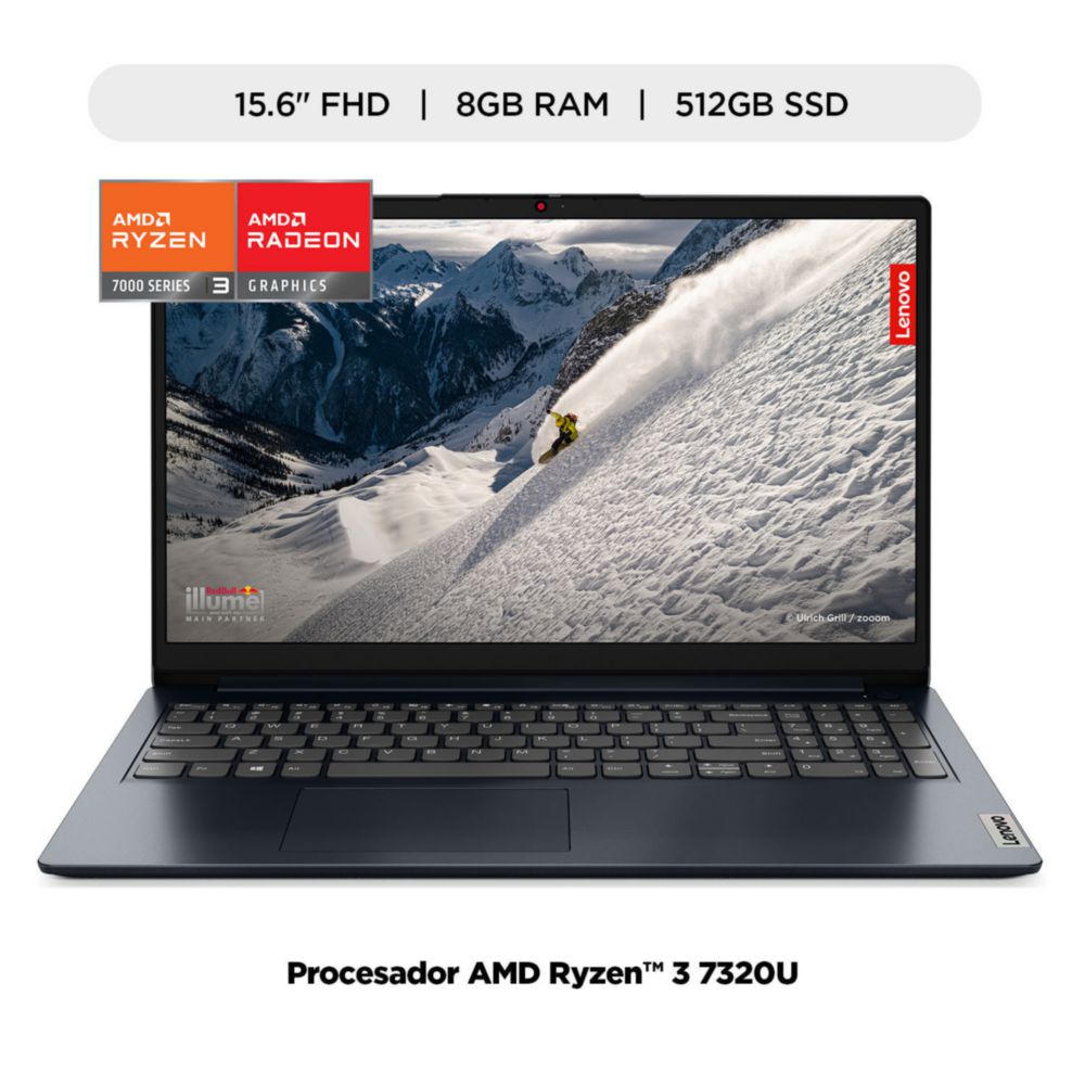 Laptop Lenovo IP1 15AMN7 Ryzen 3-7320U 8GB RAM 512GB SSD 15.6" W11