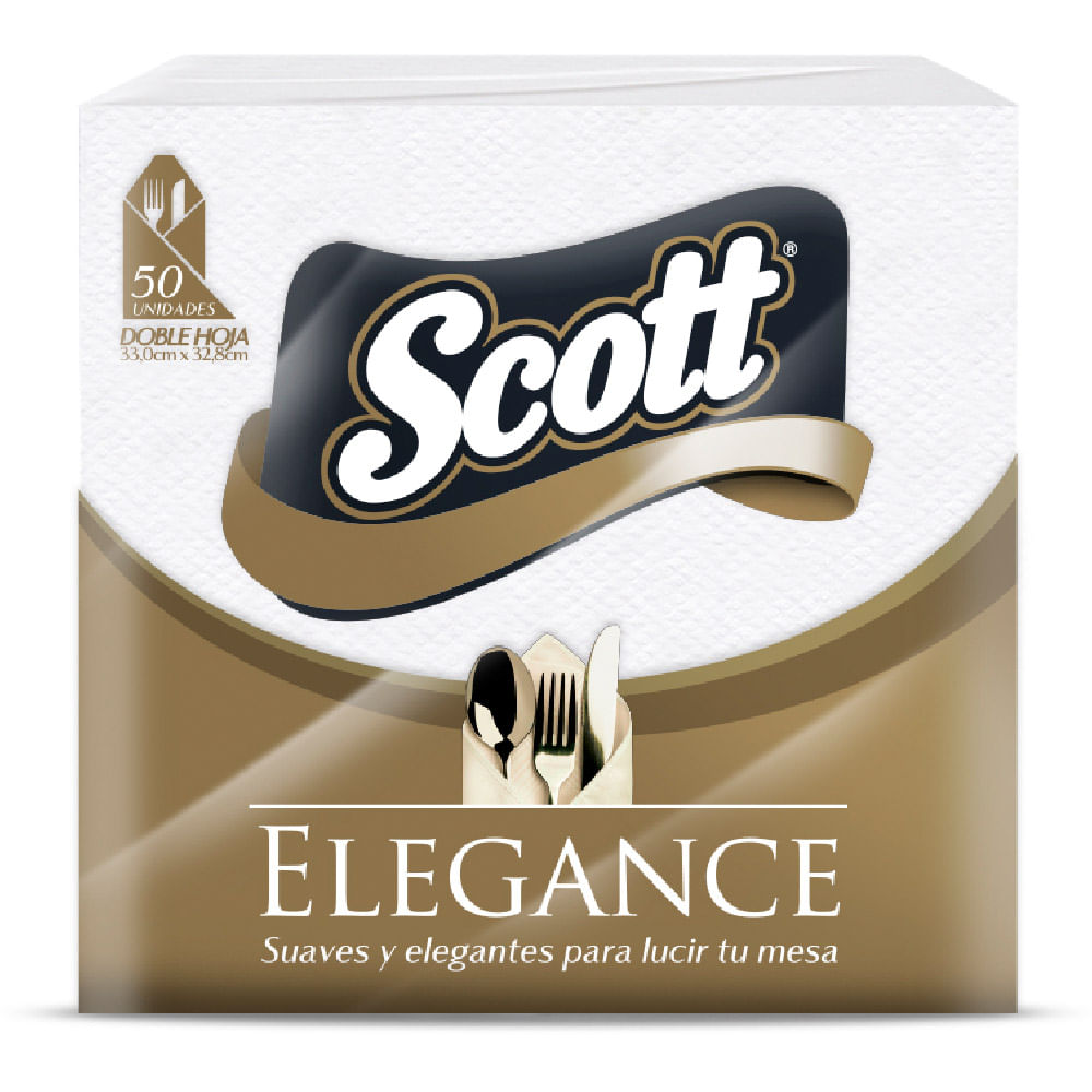 Servilletas de Papel Dobladas SCOTT Gold Blancas Paquete 50un