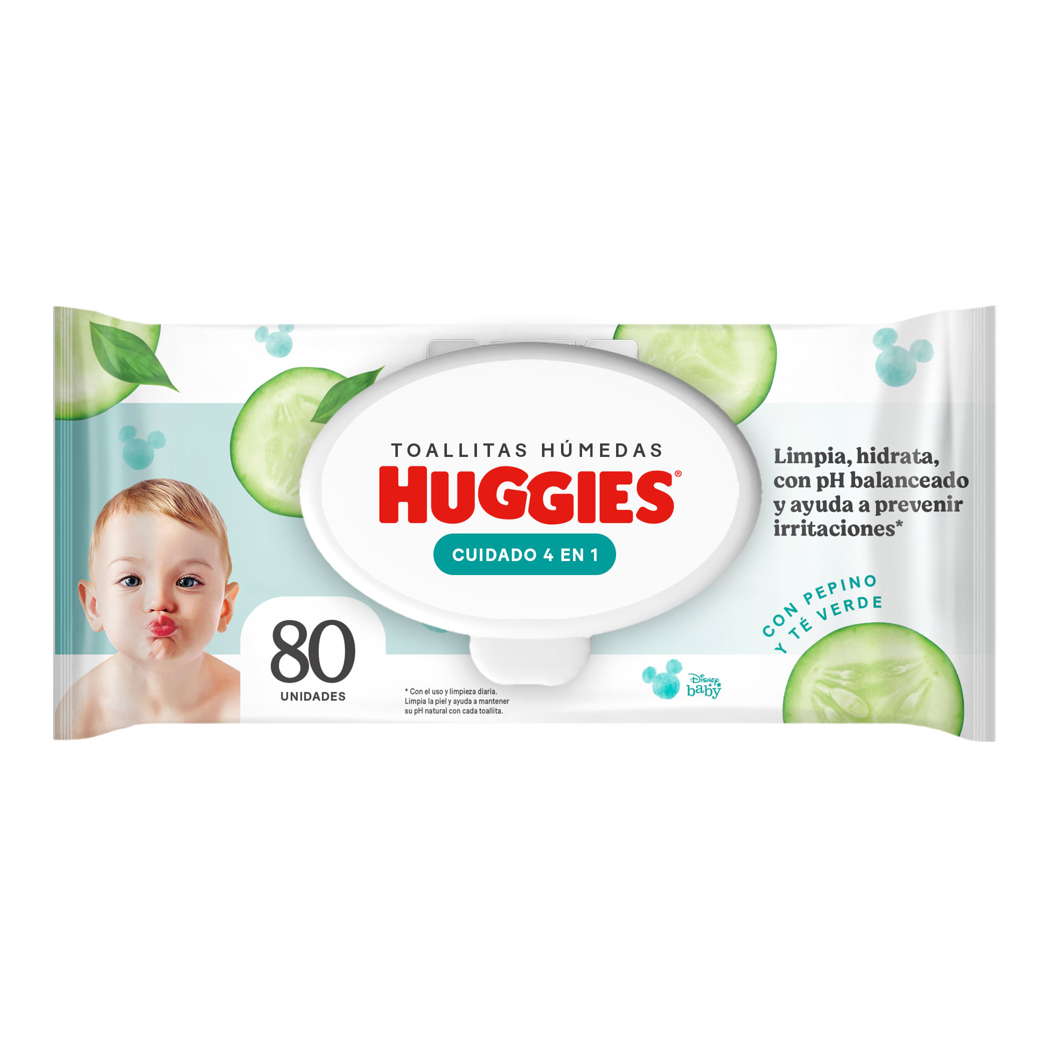 Toallitas Húmedas para Bebé HUGGIES One & Done Paquete 80un