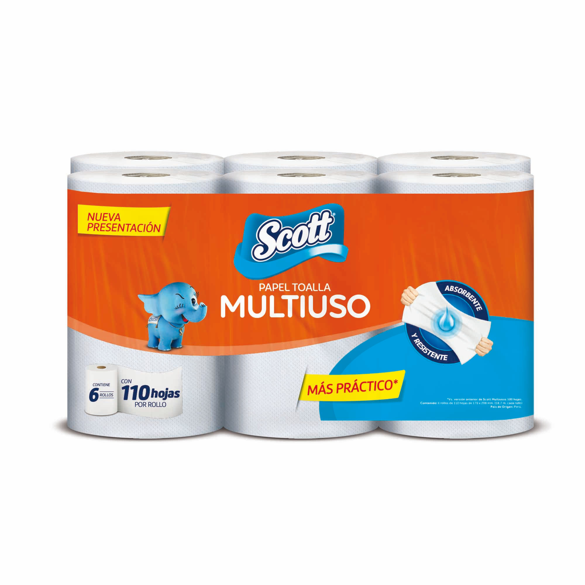 Papel Toalla SCOTT Multiuso Paquete 6un