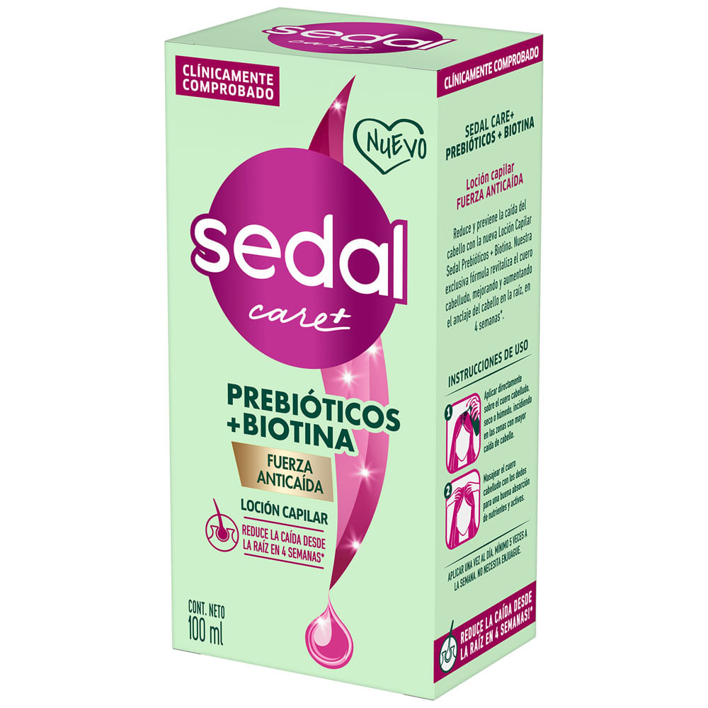 Loción Capilar SEDAL Prebióticos + Biotina Frasco 100ml