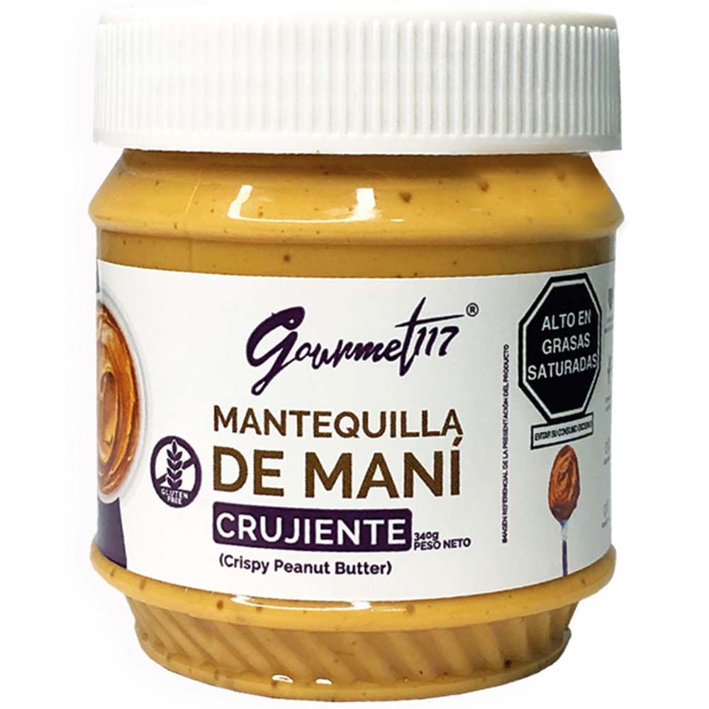 Mantequilla de Maní Crujiente GOURMET117 Pote 340gr