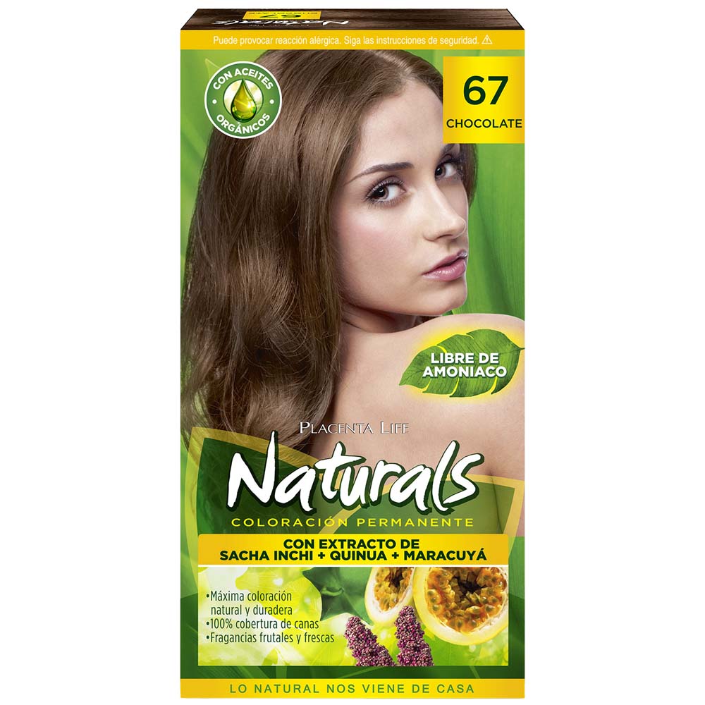 Kit Tinte para Cabello PLACENTA LIFE Naturals Chocolate 67